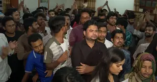 রাকসু নির্বাচন পেছানোসহ ৫ দাবিতে ছাত্রদলের বিক্ষোভ